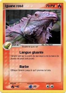 Iguane rose