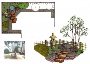 photo paysage jardin japonais