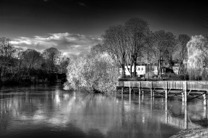 photo paysage noir et blanc