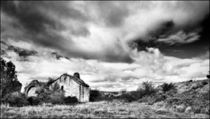 photo paysage noir et blanc